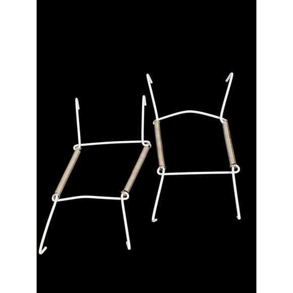 2 Antique Stanley Pottery Flow Blue Paris 9" Plates + Plate hangers New Wharf - Picture 5 of 16